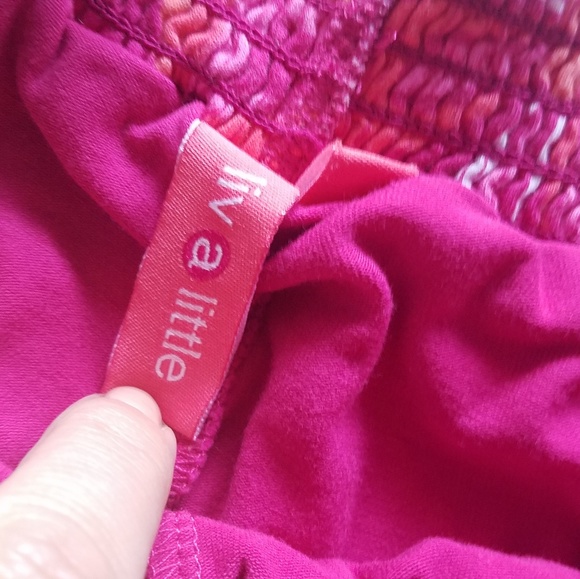 Liv a Little Pink Hawaiian Floral Skirt Sz 7/8 - Picture 6 of 7